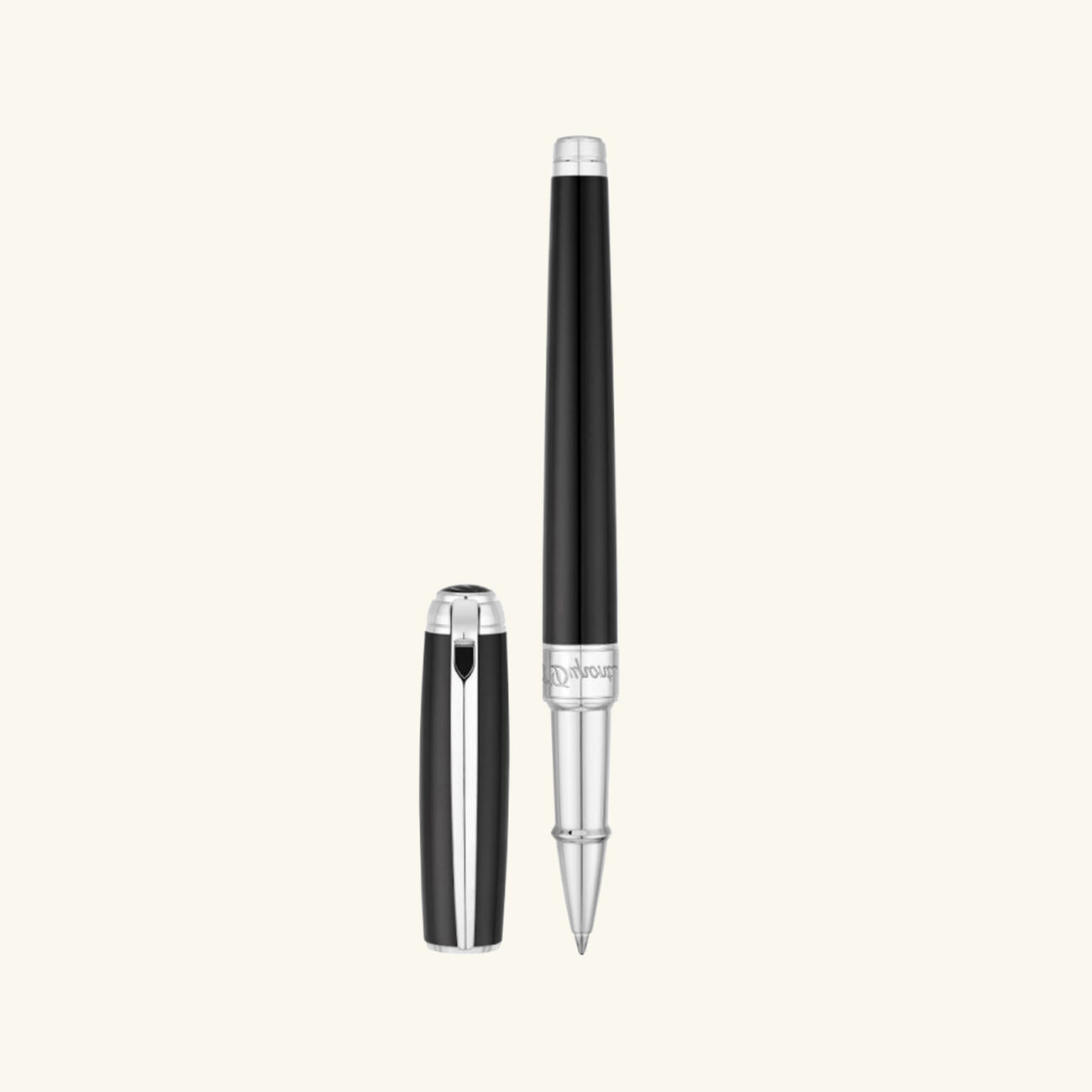 st dupont line d rollerball pen silver