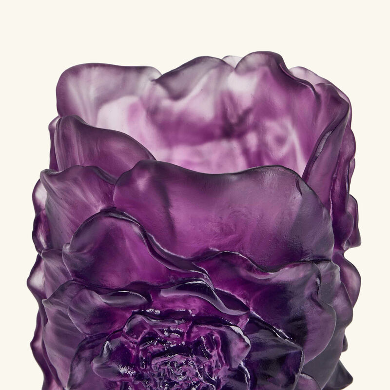 daum camellia vase small violet