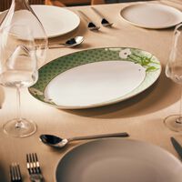bernardaud praiana serving platter oval green 38cm
