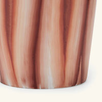 marie daage handpainted goblet glass orange