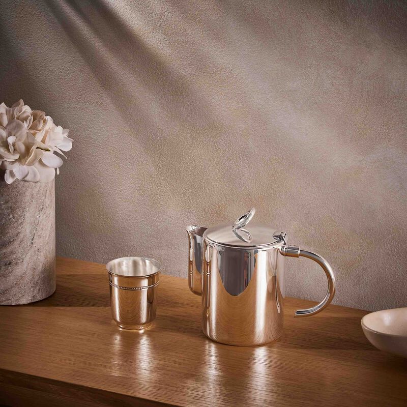 كريستوفل إبريق الشاي فيرتيجو مطلي بالفضة