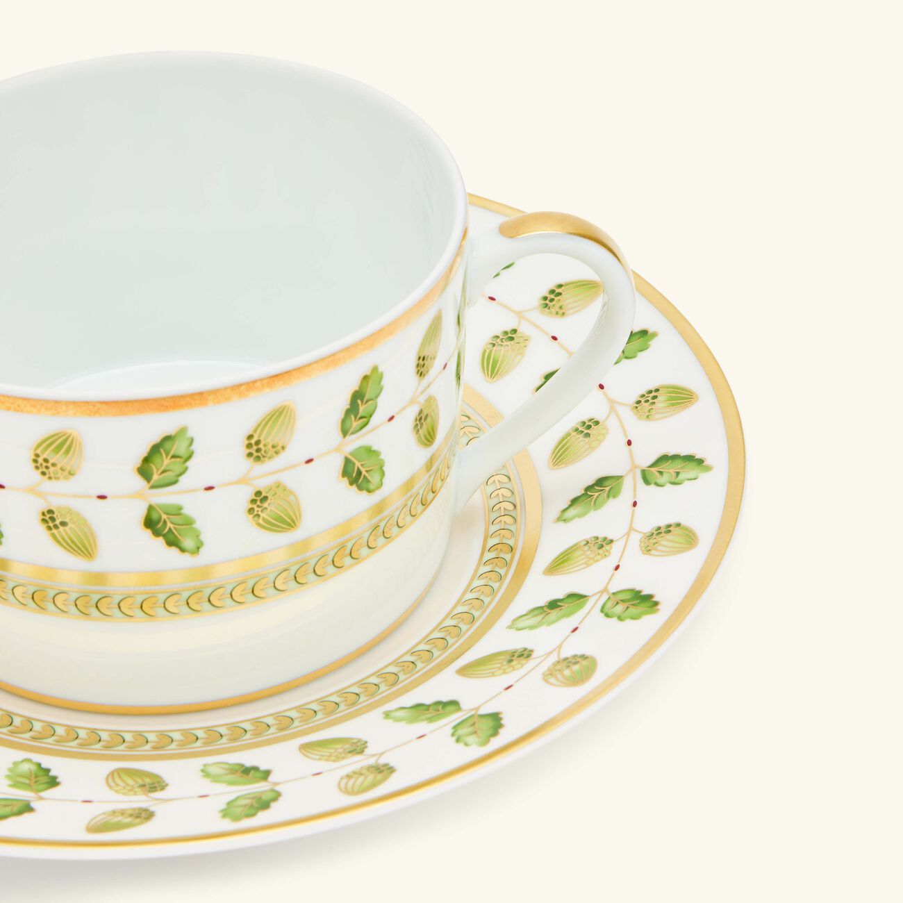 bernardaud constance tea cup   saucer gold