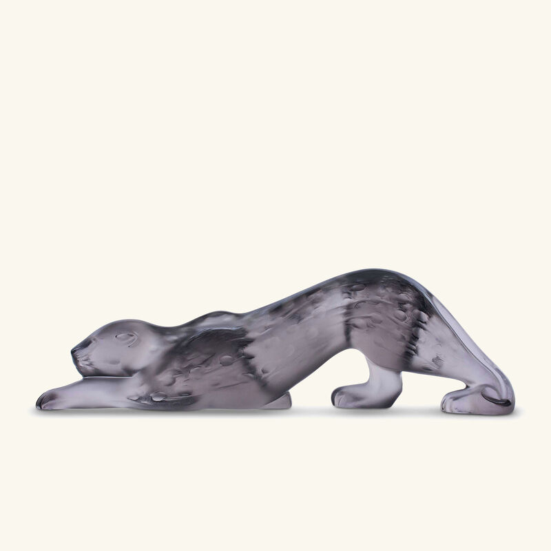 Zeila Panther Sculpture Small Grey lalique zeila panther sculpture small grey