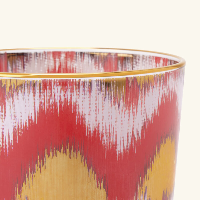 les ottomans ikat tumbler glass red