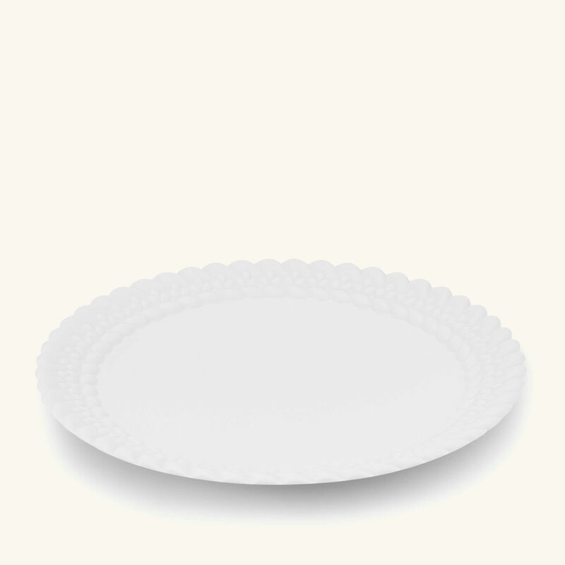 christofle babylone dessert plate round white 21cm