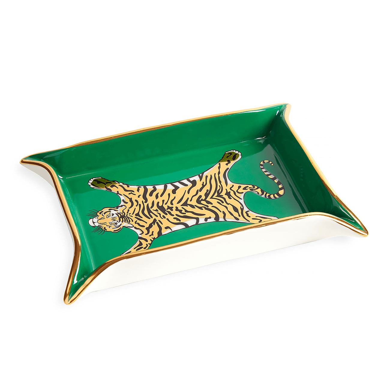 jonathan adler tiger trinket tray small green