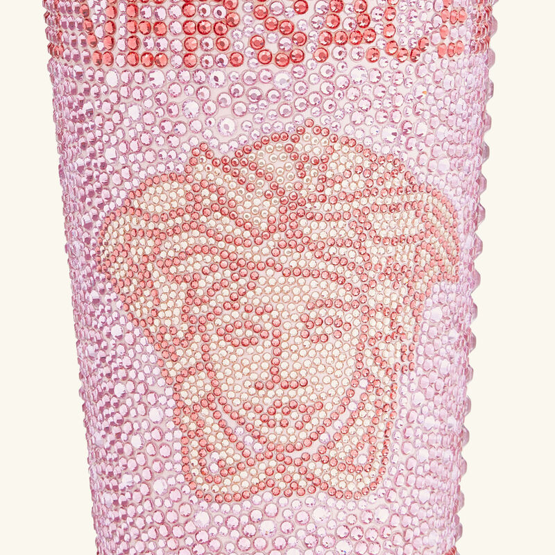 Medusa Crystal Travel Cup Pink versace medusa crystal travel cup pink