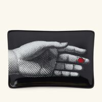 fornasetti mano con coccinella ashtray rectangular black