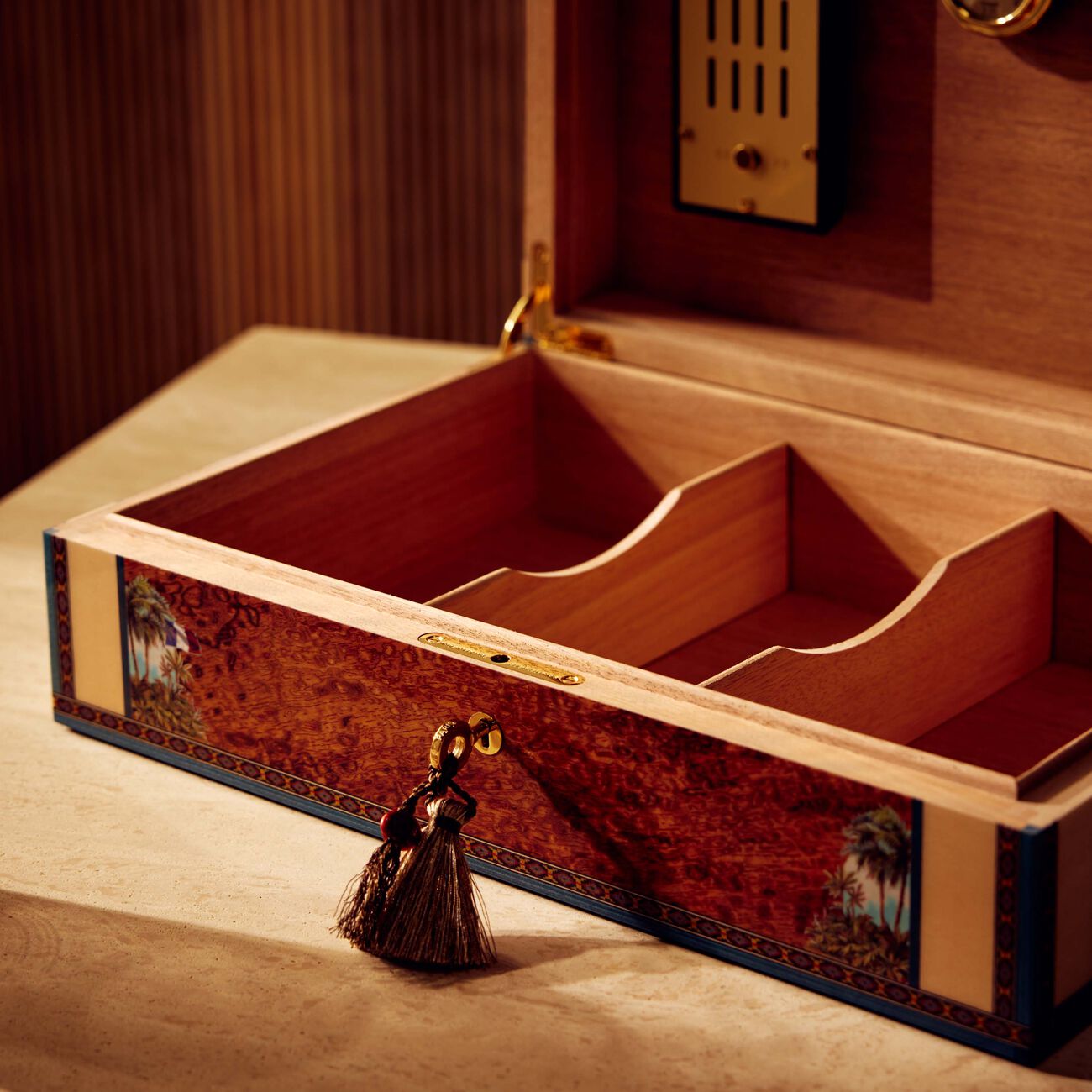 elie bleu flora de alba cigar humidor brown