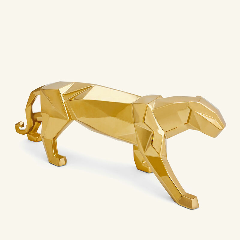 Panther Sculpture Small Gold lladro panther sculpture small gold