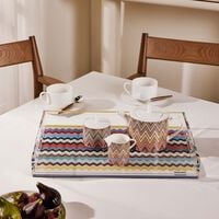Riverbero Tray Rectangluar Large Multicolor missoni home riverbero tray rectangluar large multicolor