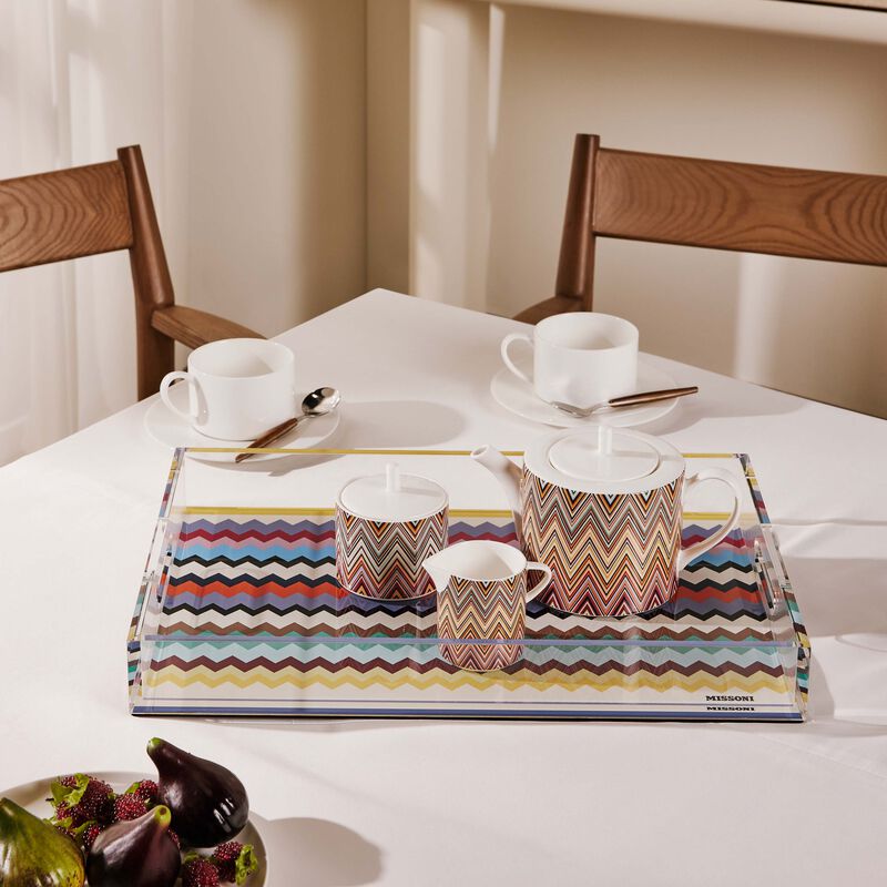 Riverbero Tray Rectangluar Large Multicolor missoni home riverbero tray rectangluar large multicolor