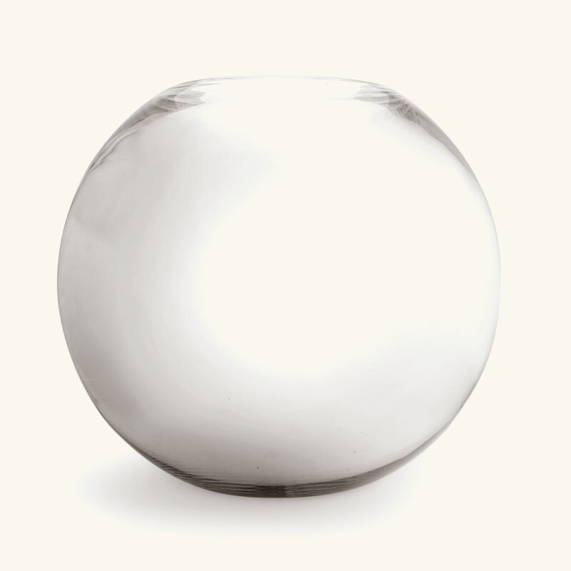 christofle uni vase medium metallized glass