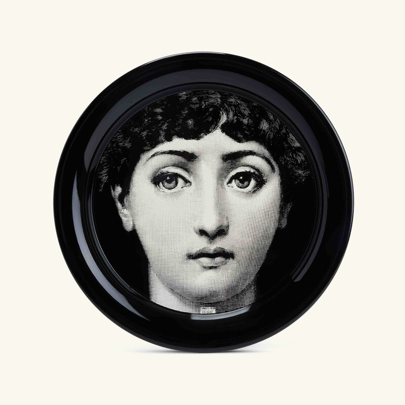 fornasetti ortensia tray round large grey