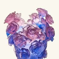 Rose Passion Magnum Vase Large Pink Limited Edition daum rose passion magnum vase large pink limited edition