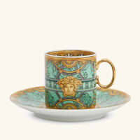 versace scala del palazzo coffee cup   saucer green