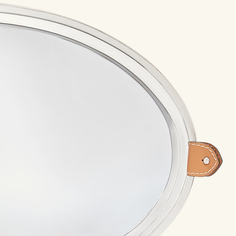 رالف لورين هوم صينية الضيافة وايت بيضاوية كبيرة من الستانلس ستيل