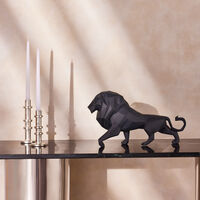 لادرو منحوتة الأسد متوسطة الحجم سوداء