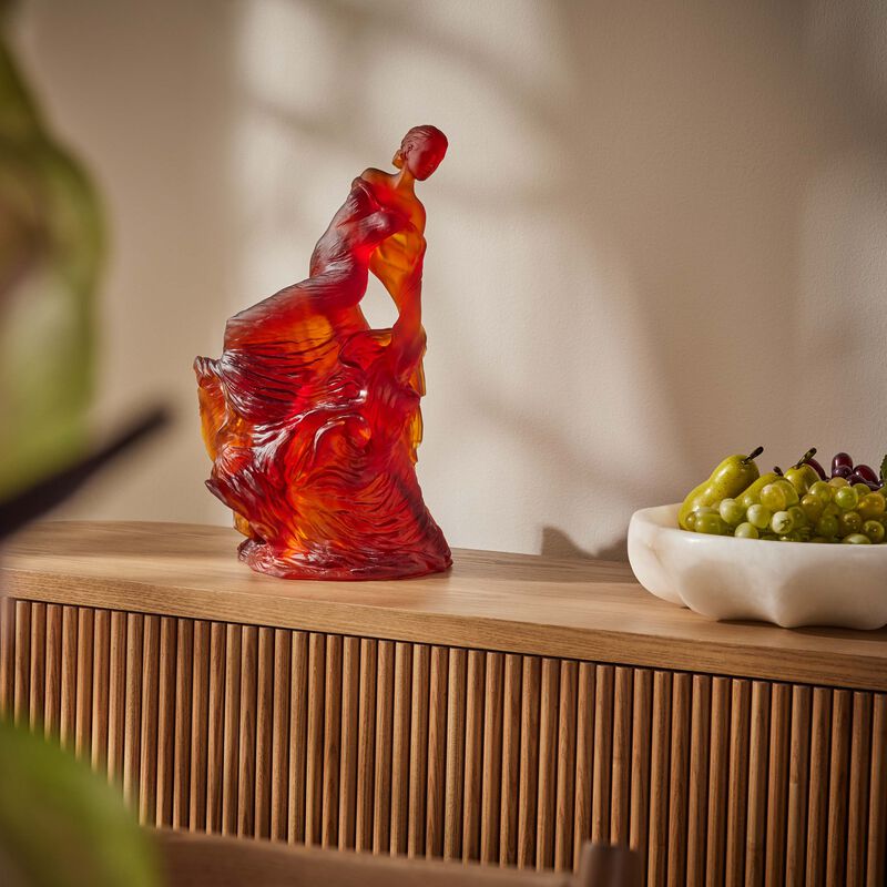 Paloma by Nathalie Seguin Sculpture Medium Orange Limited Edition daum paloma by nathalie seguin sculpture medium orange limited edition