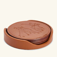 ralph lauren home garrett coaster brown set of 4