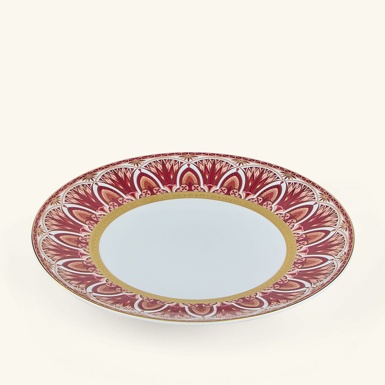 haviland reves du nil pourpre plaid dinner plate red 27cm