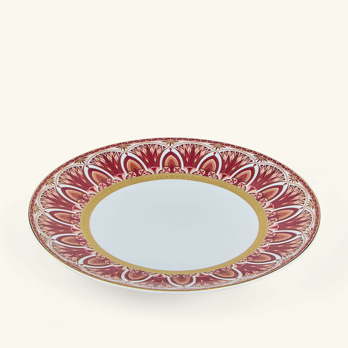 haviland reves du nil pourpre plaid dinner plate red 27cm