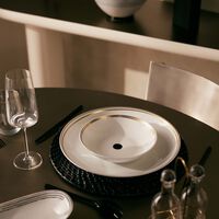 bernardaud aboro soup plate round black 19cm
