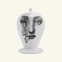 fornasetti il fumo fa male vase mini white