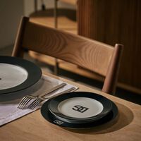 DG Logo Dessert Plate Round 19cm Set Of 2 dolce gabbana casa dg logo dessert plate round 19cm set of 2