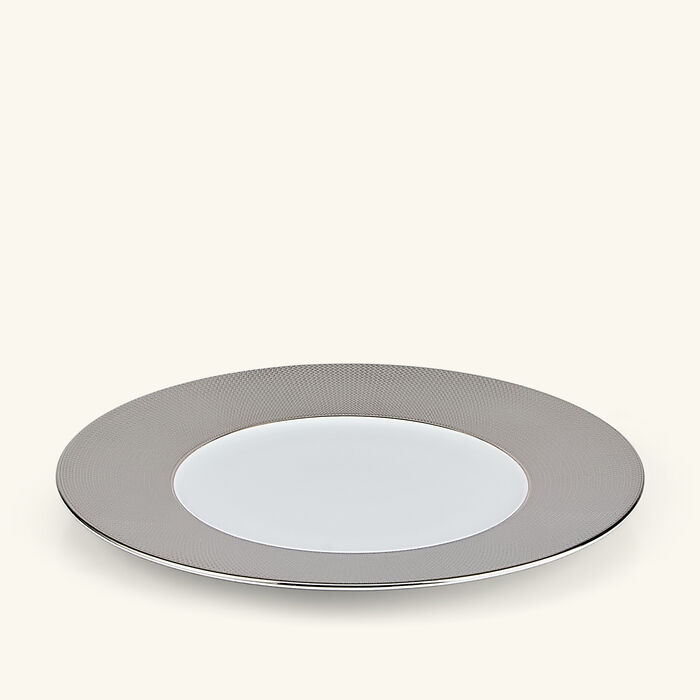 Maille Platine Rim Plate Silver 21cm bernardaud maille platine rim plate silver 21cm