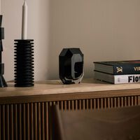 baccarat octogone bud vase small black