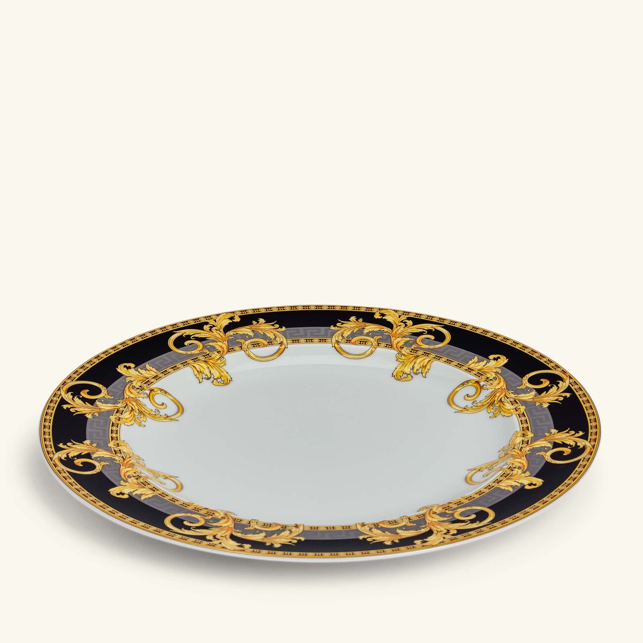 فيرساتشي طبق الطعام برستيج جالا دائري أسود 27 سم