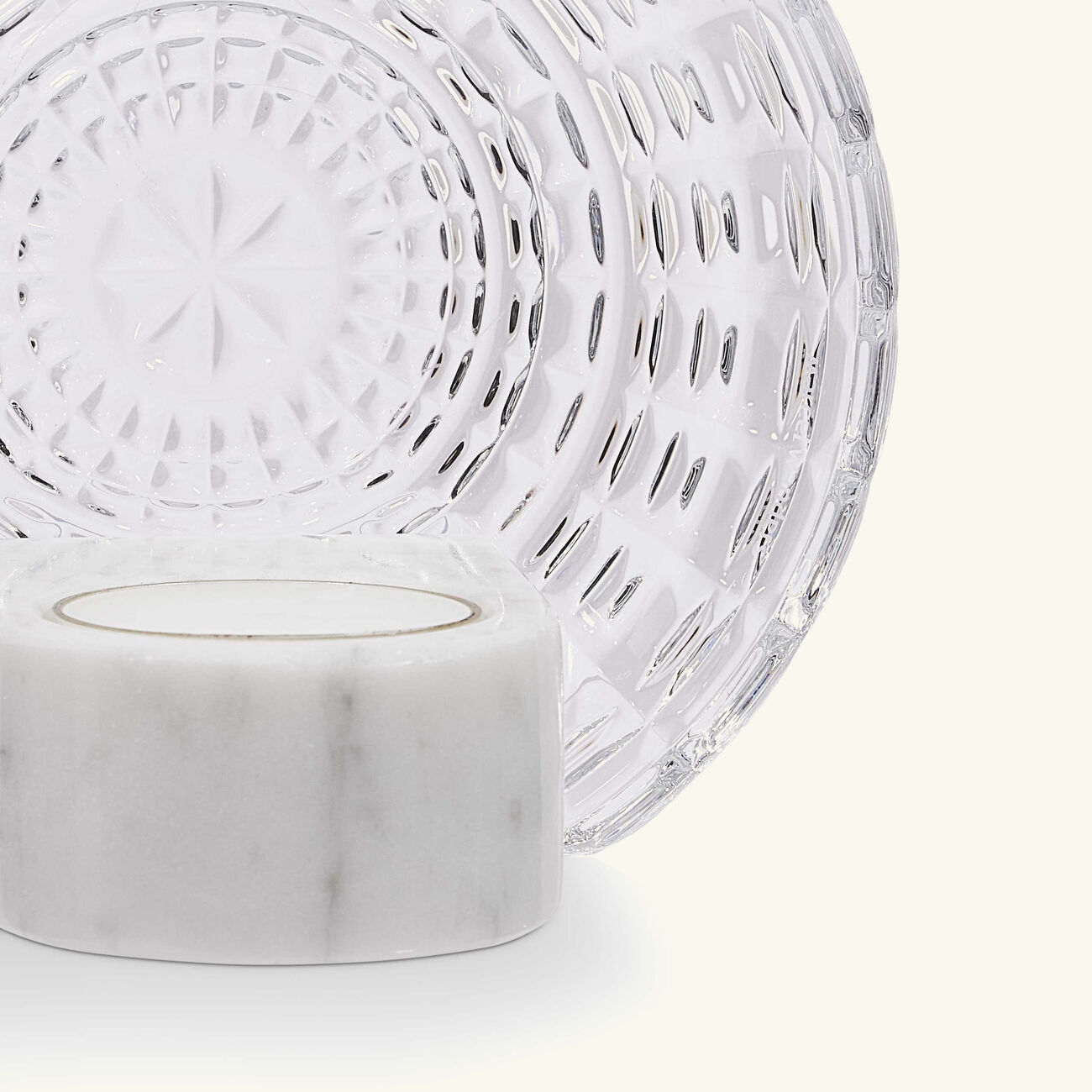 baccarat new antique aura candle holder clear small