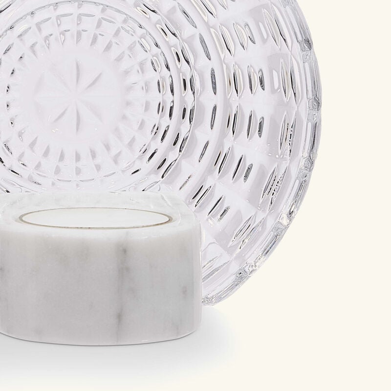 baccarat new antique aura candle holder clear small