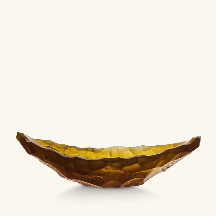 lalique terramineral silex centerpiece small amber