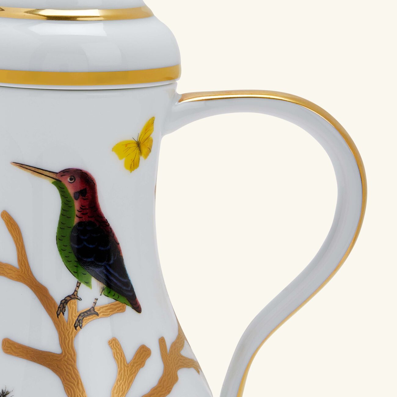 Aux Oiseaux Coffee Pot Gold bernardaud aux oiseaux coffee pot gold