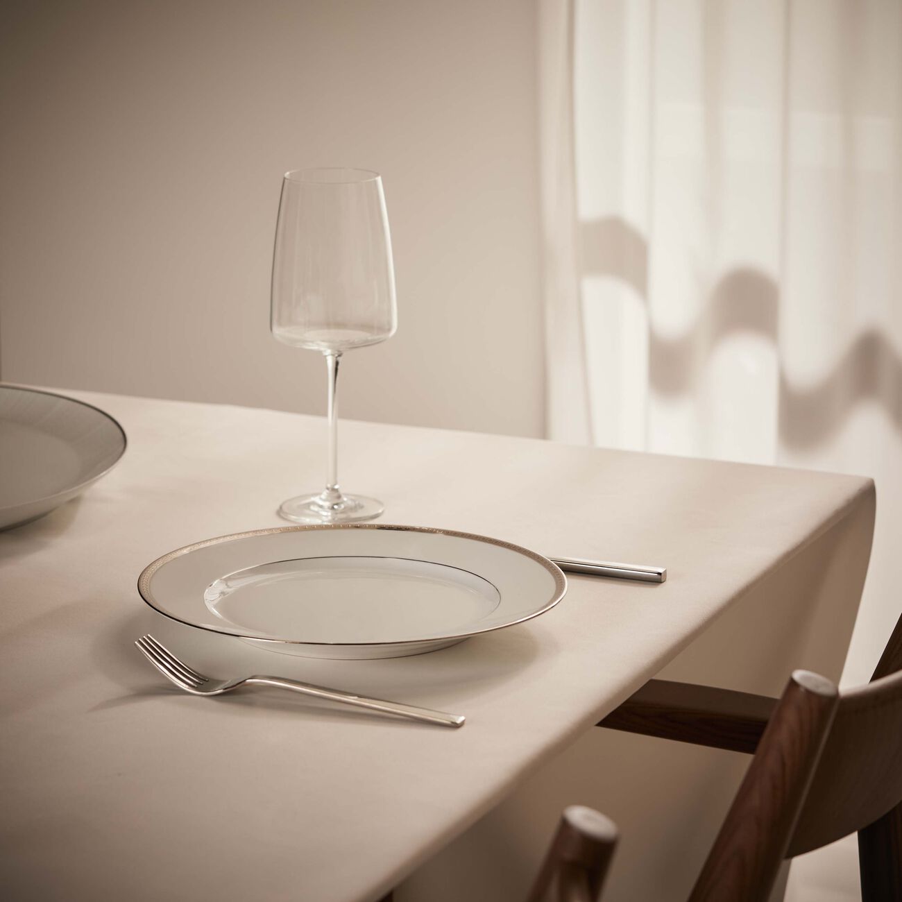 Athena Dinner Plate Round Silver 26cm bernardaud athena dinner plate round silver 26cm