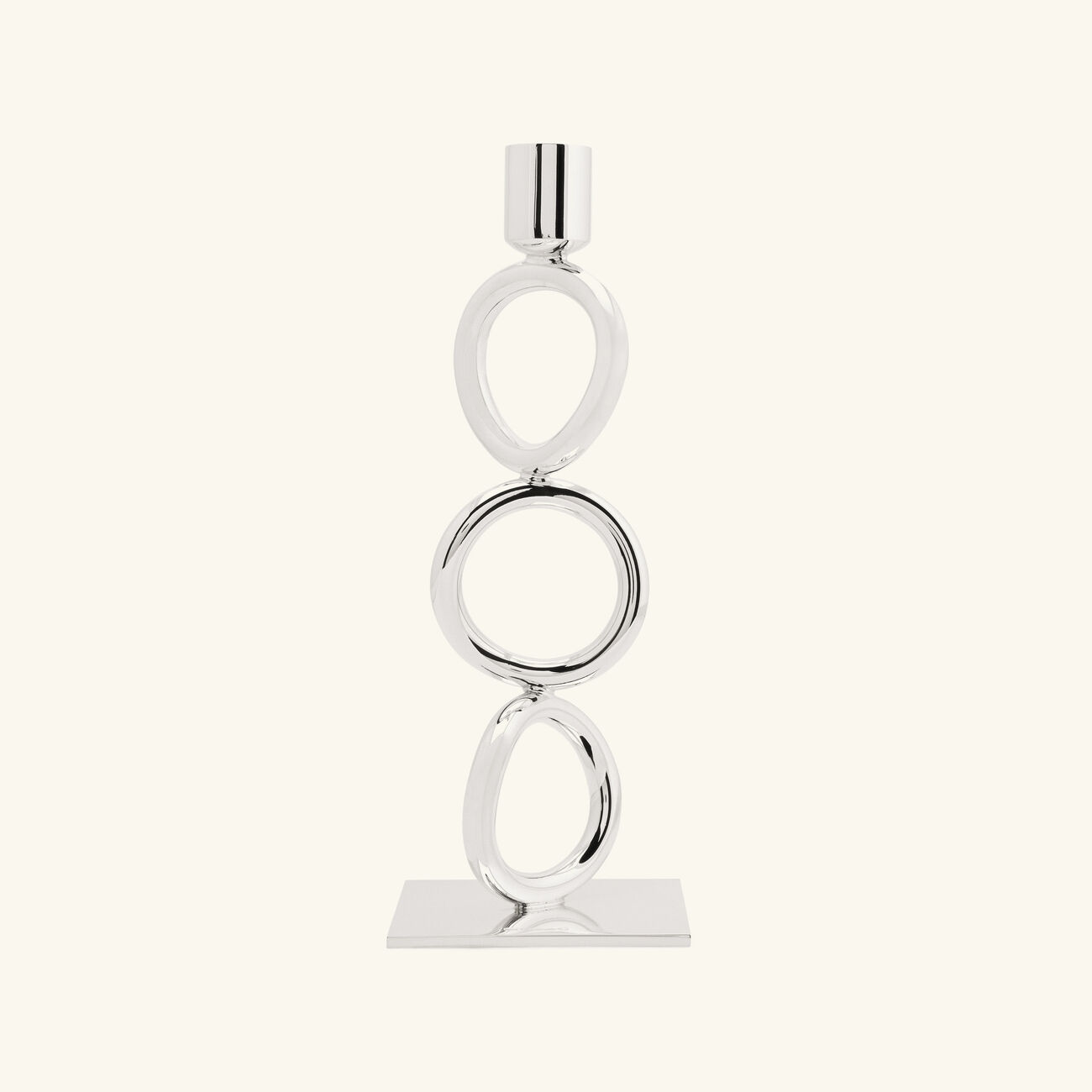 كريستوفل حامل الشموع فيرتيجو بثلاث حلقات باللون الفضي