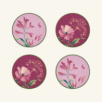 Florenza Malva Impero Coasters Pink Set of 4 ginori 1750 florenza malva impero coasters pink set of 4