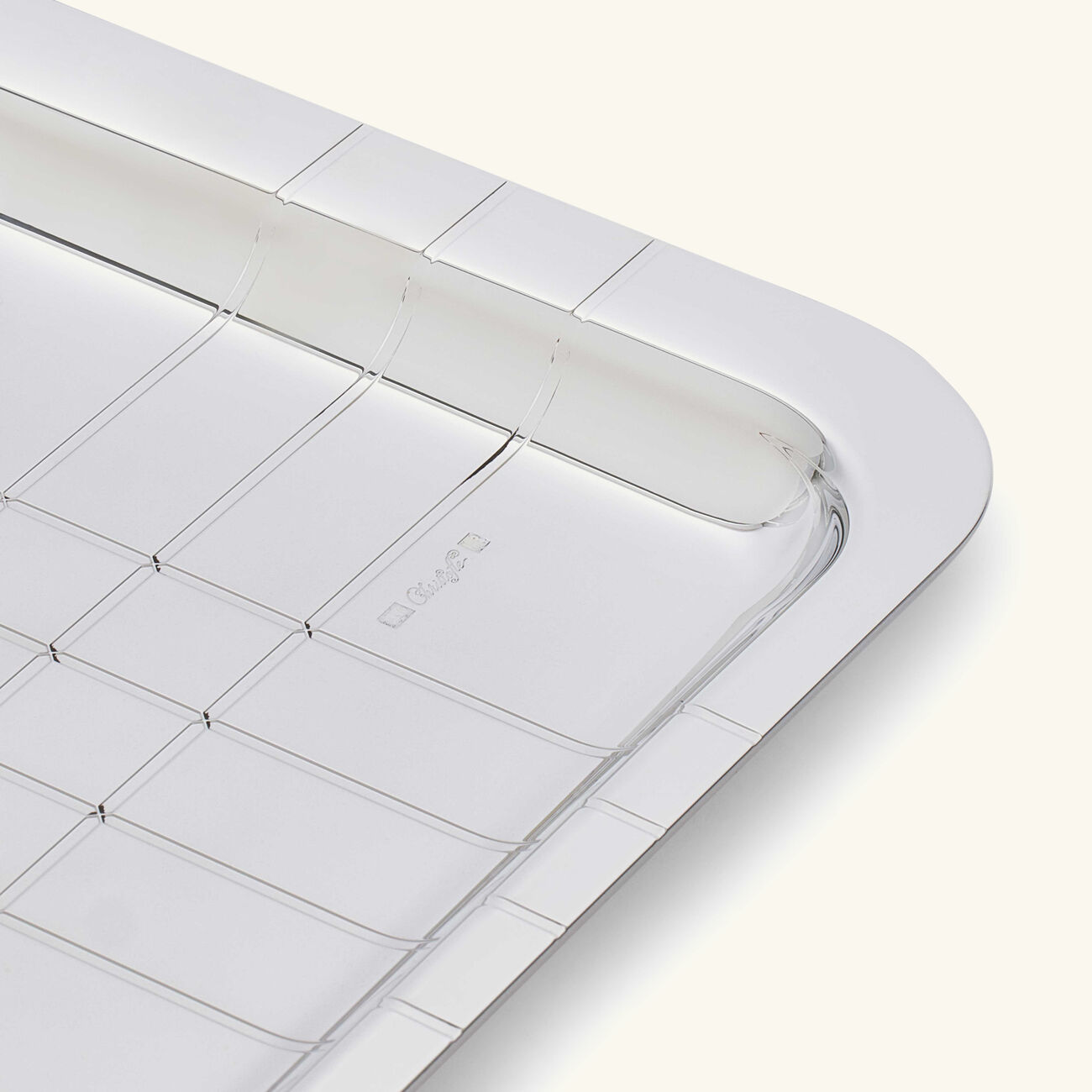 كريستوفل صينية جرافيك مستطيلة متوسطة بلون فضي