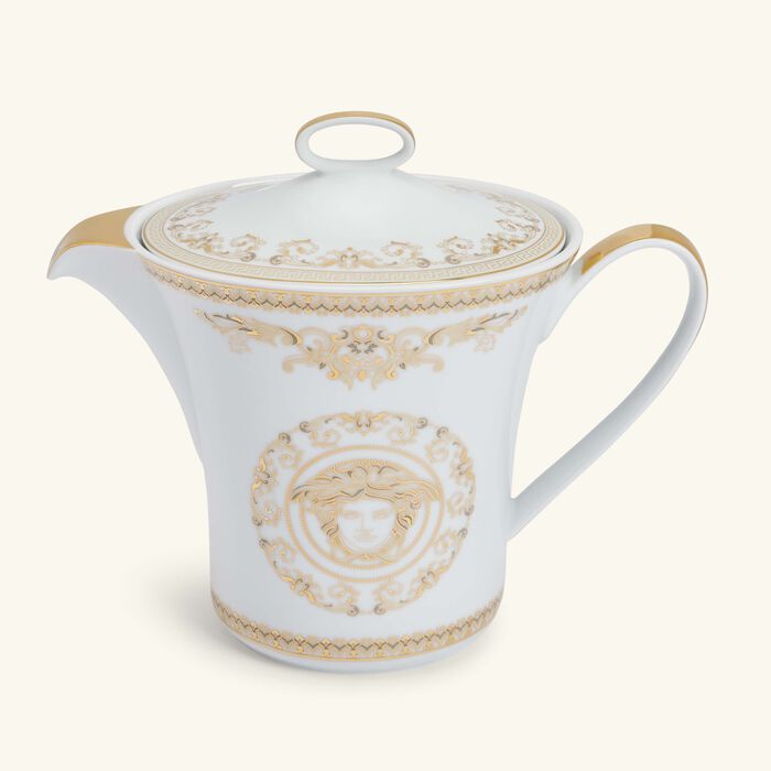 versace medusa gala tea pot white