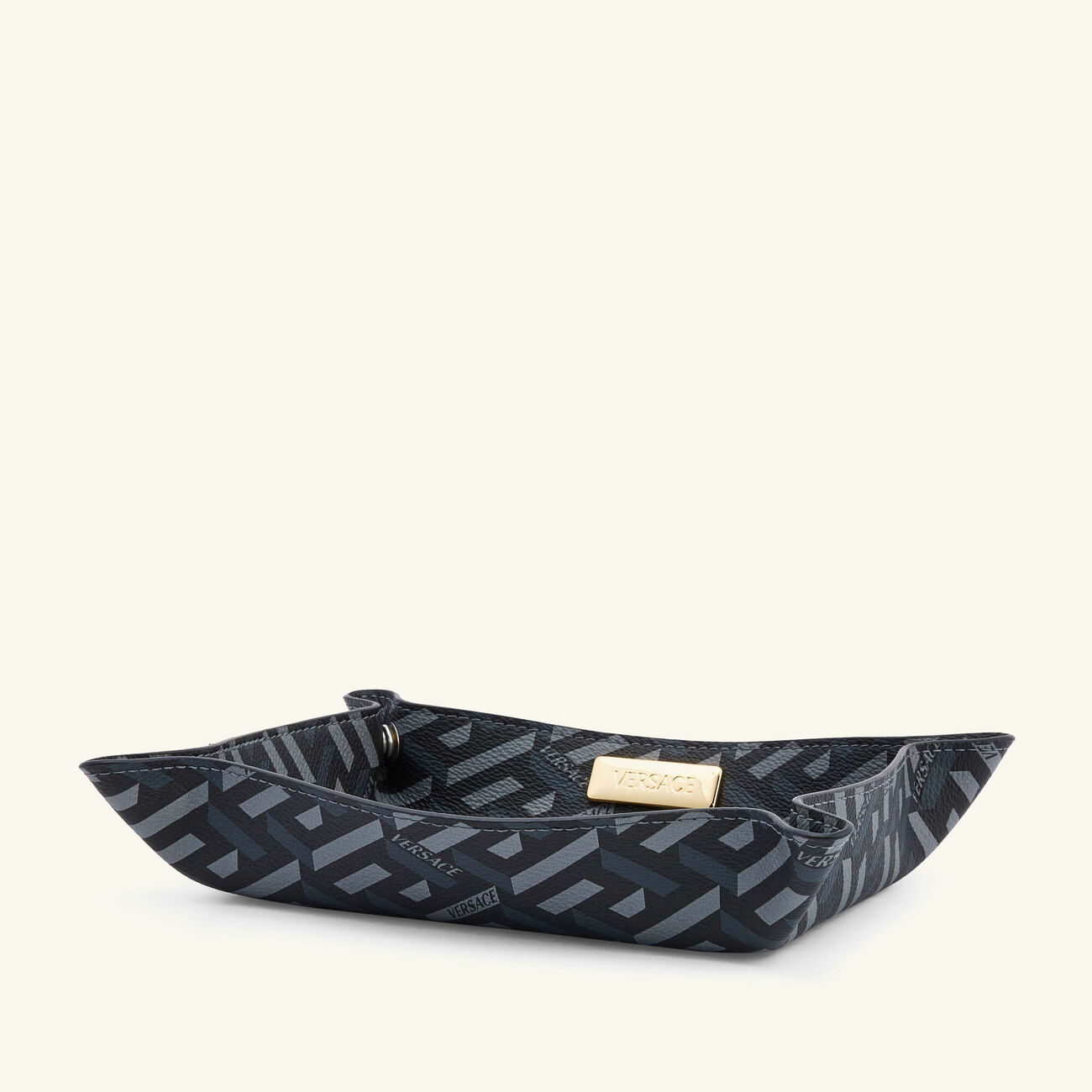 La Greca Signature Trinket Tray Square Small Black versace la greca signature trinket tray square small black