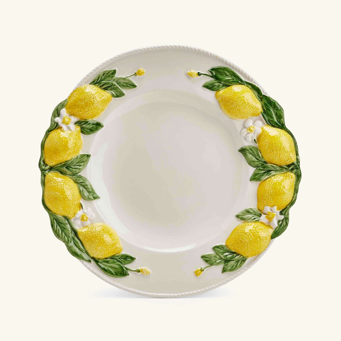 Lemon Charger Plate Round White 36cm les ottomans lemon charger plate round white 36cm