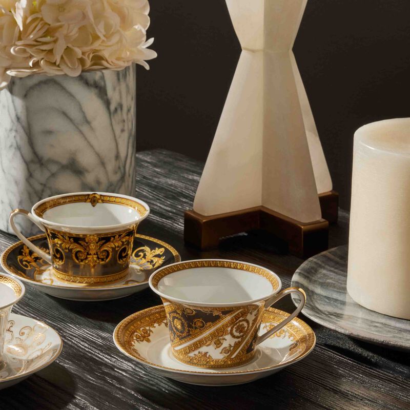 I Love Baroque Tea Cup Set Black versace i love baroque tea cup set black