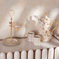 Peacock Extravaganza Cookie Stand & Coffee Cup Holder Gold villari peacock extravaganza cookie stand coffee cup holder gold