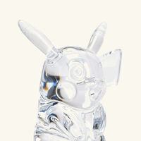 باكارا منحوتة صغيرة جدًا على شكل البوكيمون بيكاتشو شفافة