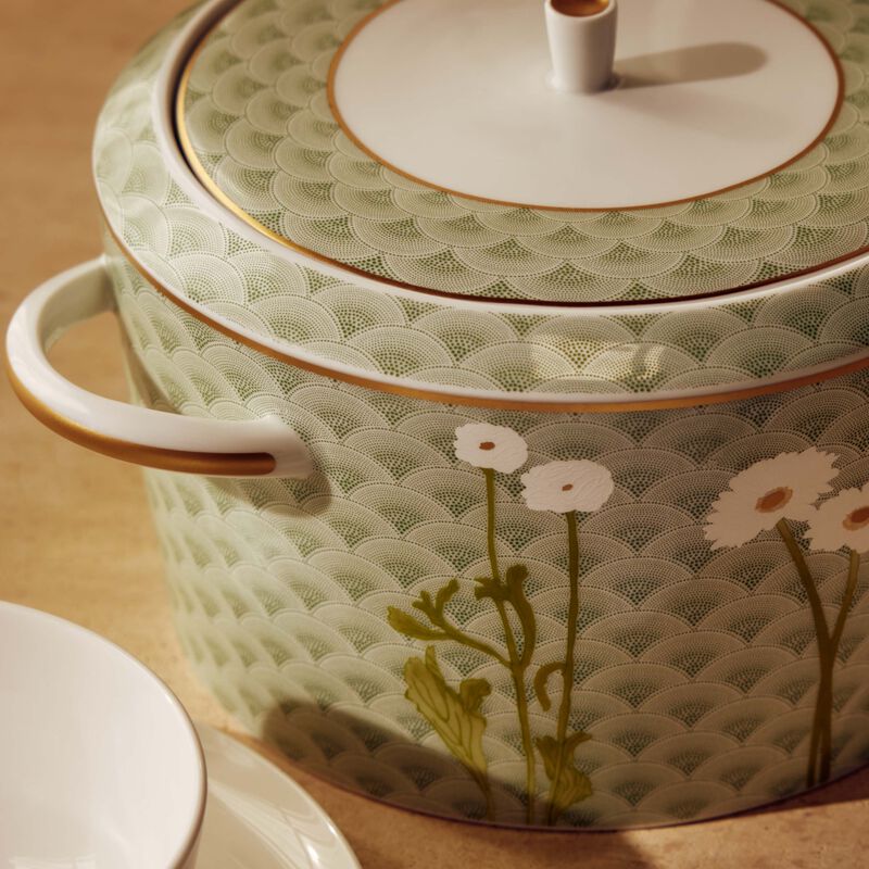 bernardaud praiana soup tureen green
