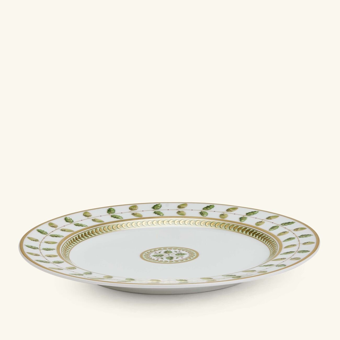 bernardaud constance dessert plate round green 19cm