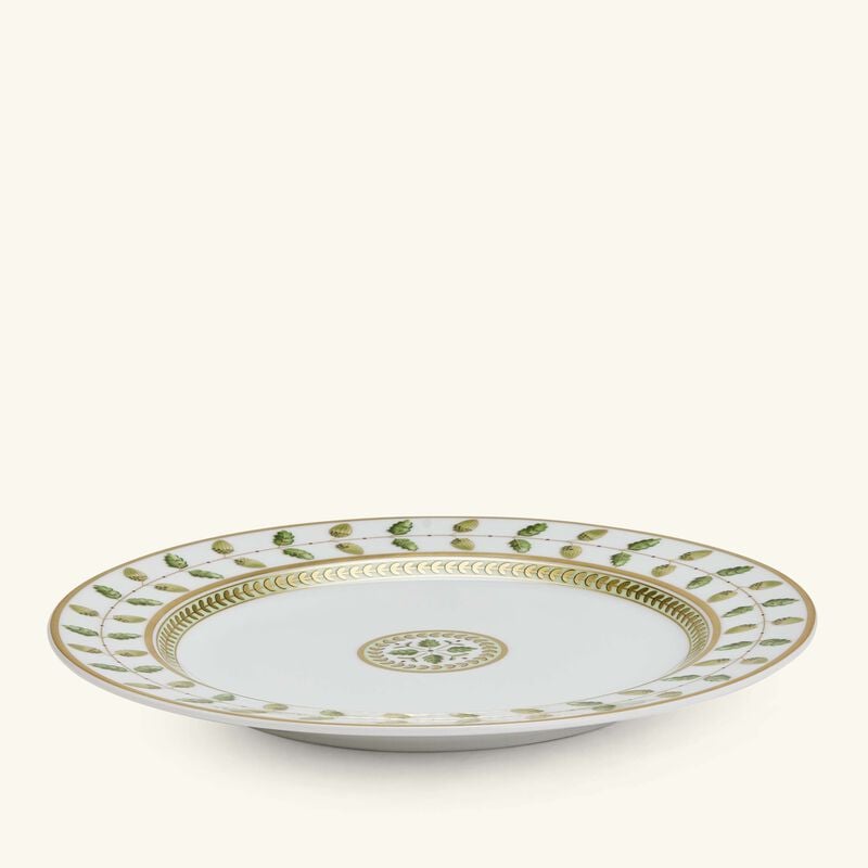 bernardaud constance dessert plate round green 19cm