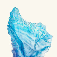 daum mer de corail vase small blue